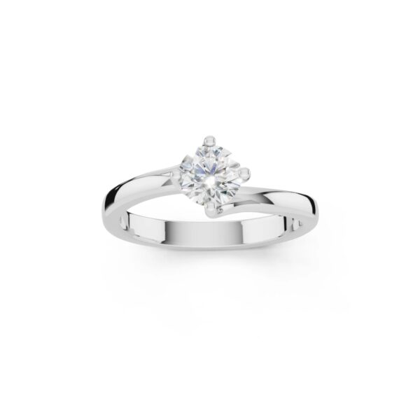 Кольцо из белого золота с бриллиантом 0.5 3/4