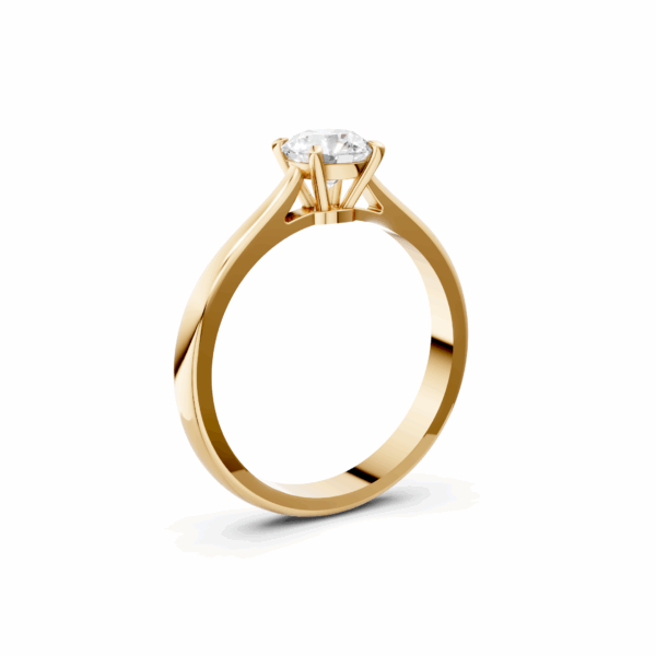 Diamond ring 0.5 ct classic side