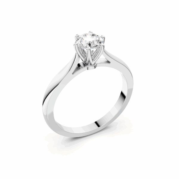 Diamond ring 6 prongs wg side