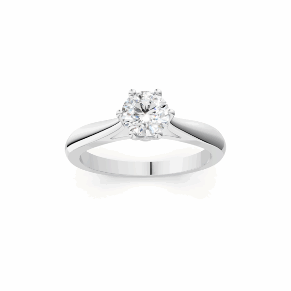 Diamond ring 6 prongs wg