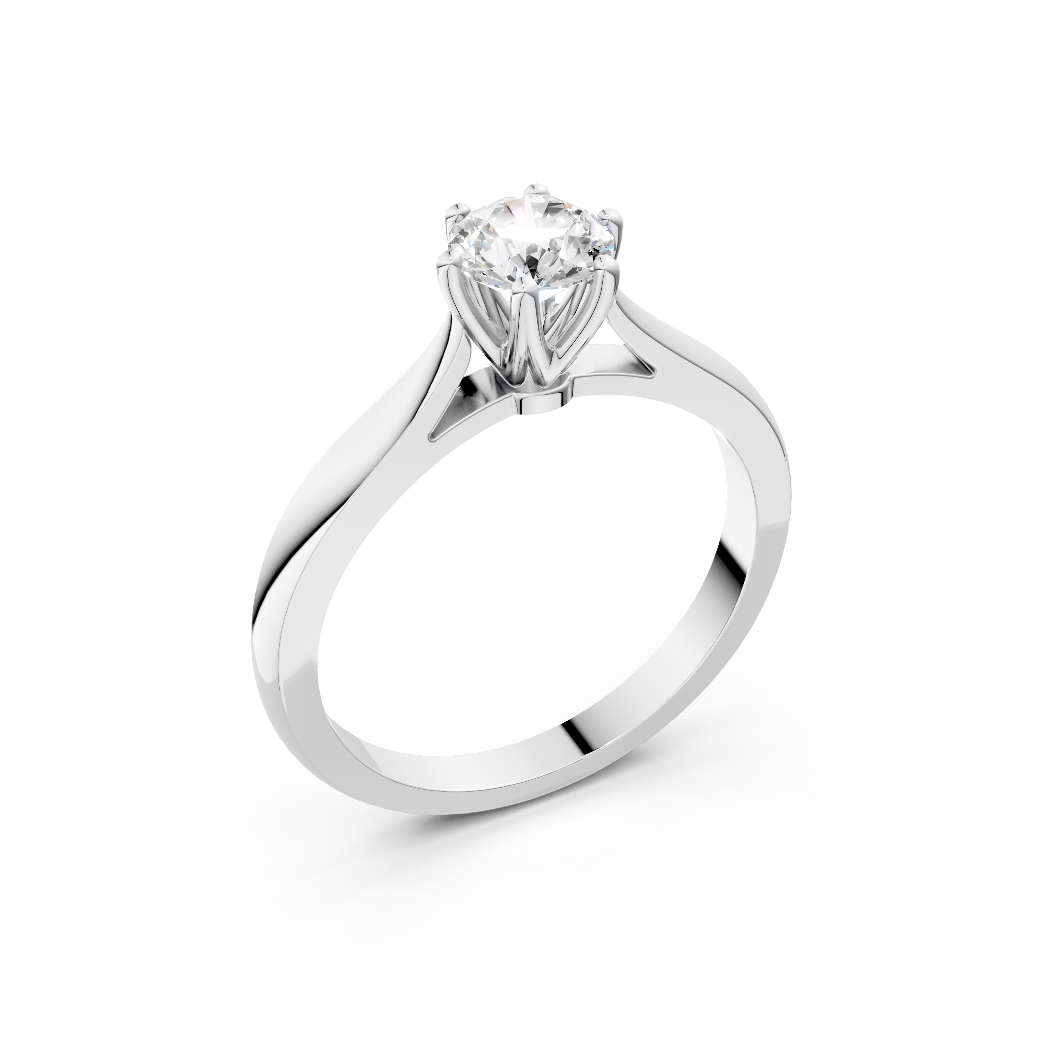 Diamond ring 6 prongs wg side