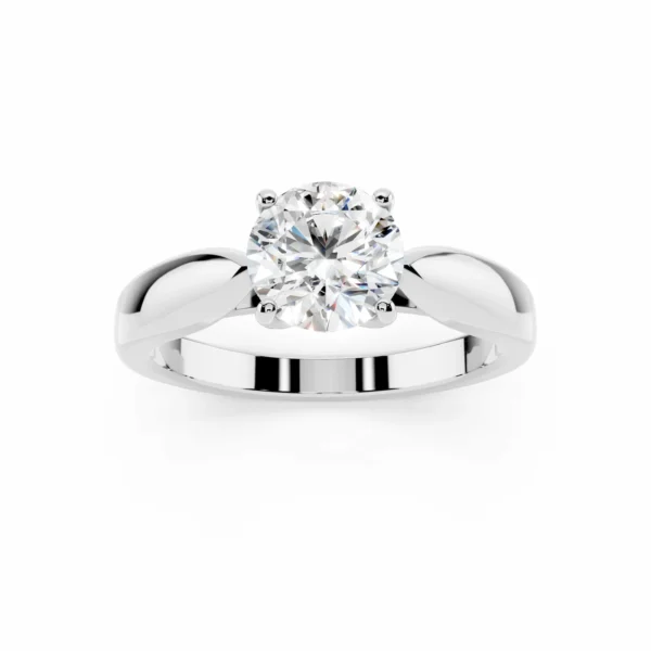 Кольцо белое золото с бриллиантом 1 карат