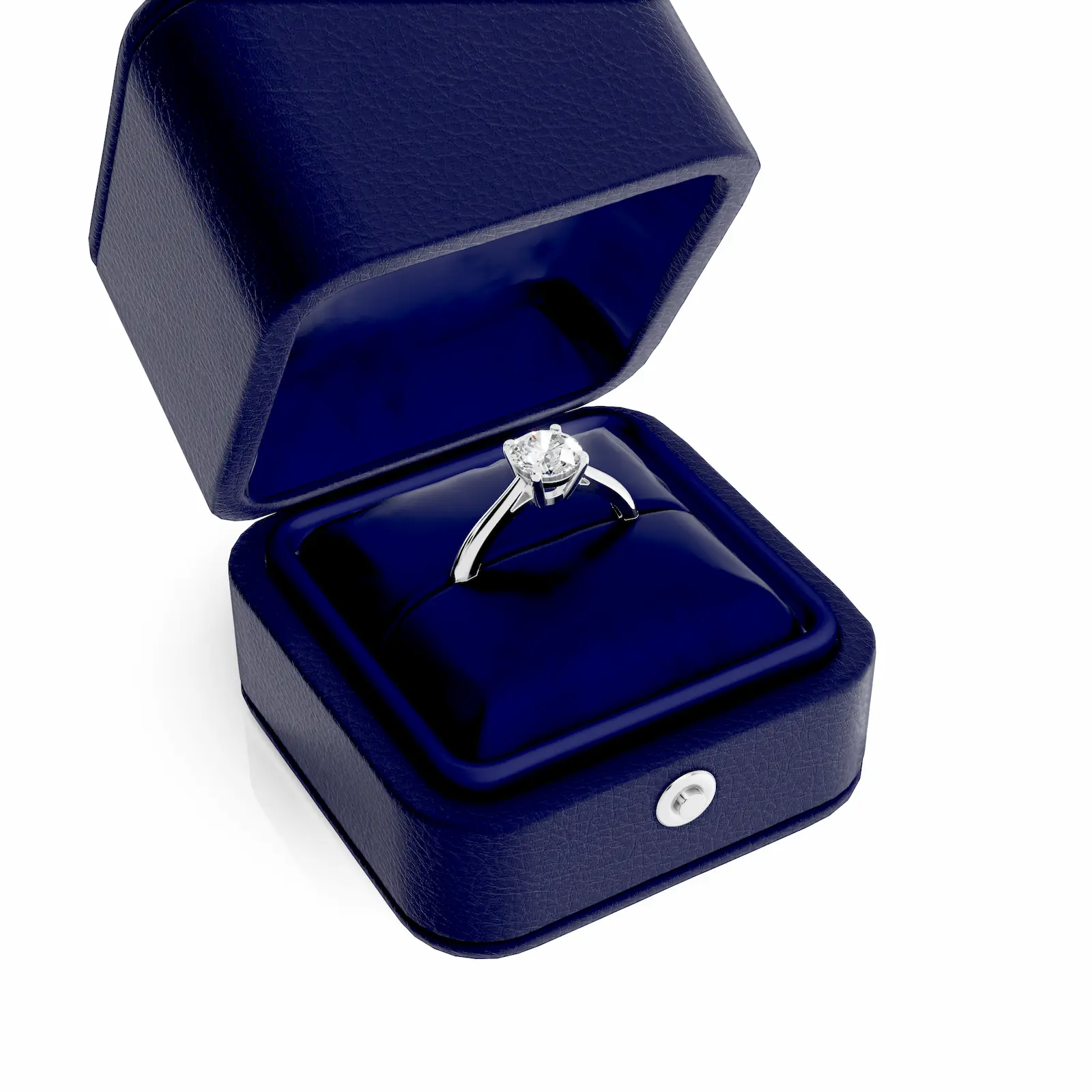 Кольцо с бриллиантом 1 кт F/VS1 из белого золота — изображение 3