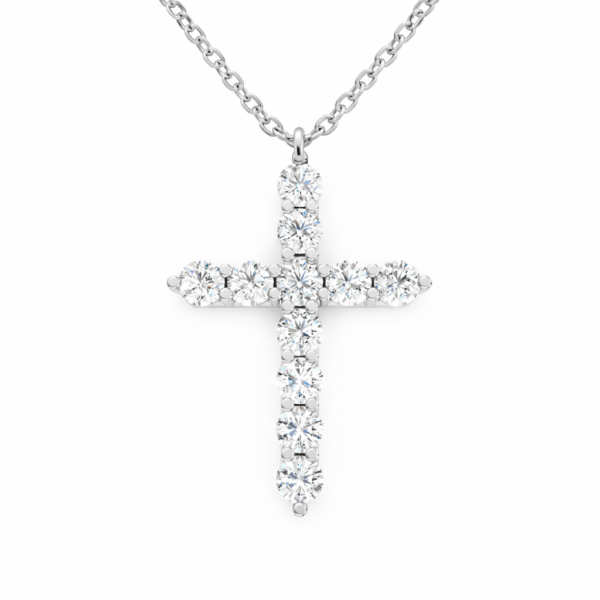 Крестик с 11 бриллиантами