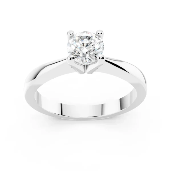 Кольцо из белого золота с бриллиантом 0.5