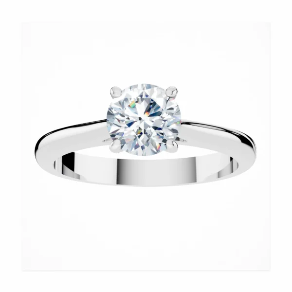 Помолвочное кольцо с бриллиантом 0.5 F/VS1