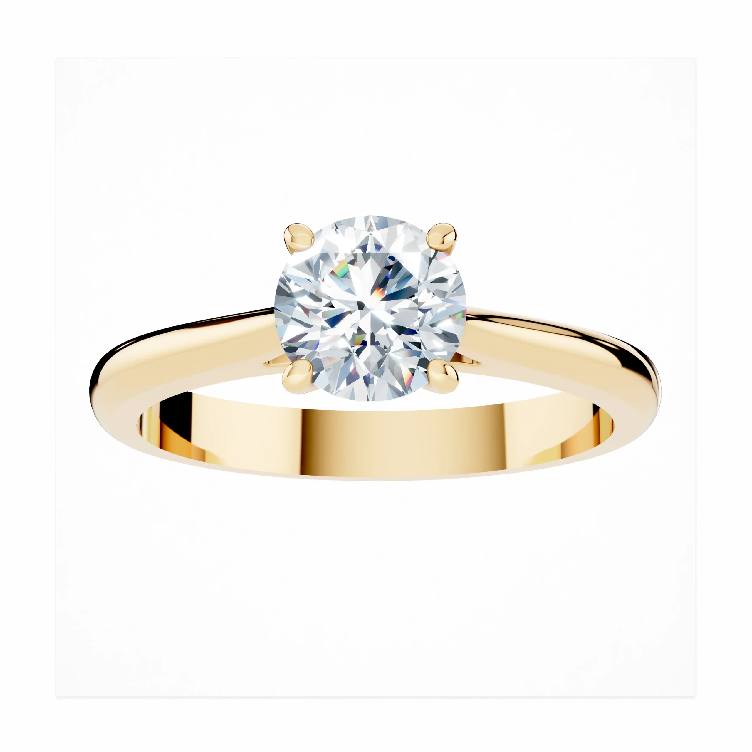 Кольцо из желтого золота 0.5 Classic