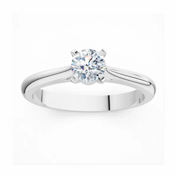 Кольцо с бриллиантом 0.3 карата GIA F/VS1