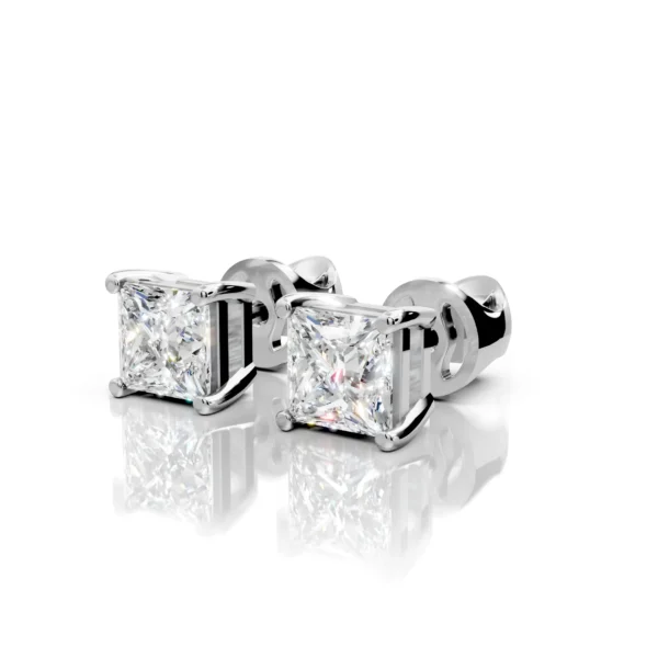 Серьги пусеты с бриллиантами принцесса