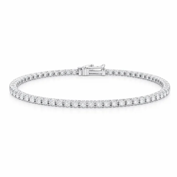 Теннисный золотой браслет с бриллиантами